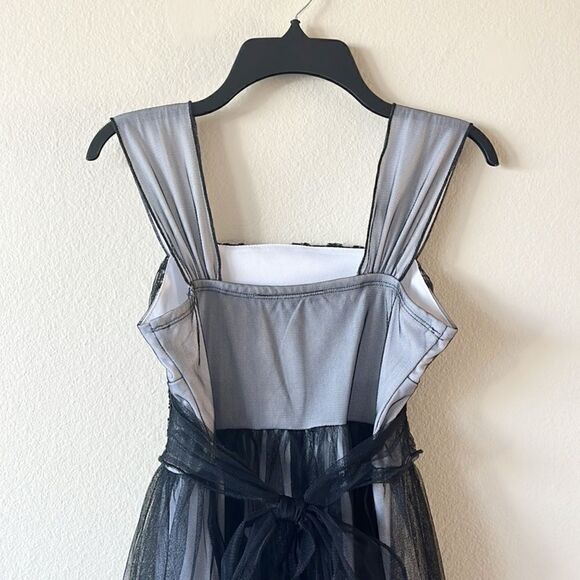 My Michelle Black and White Lace Dress - Picture 9 of 14